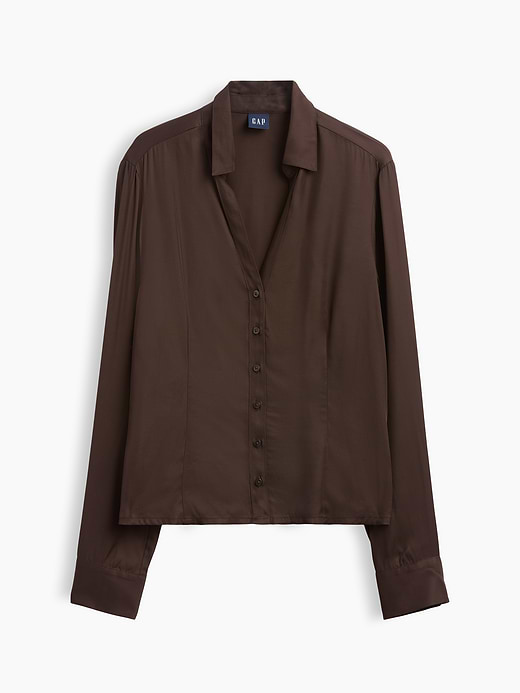 Satin Fitted Shirt | Gap