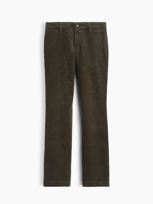 Mid Rise Corduroy Relaxed Flare Pants
