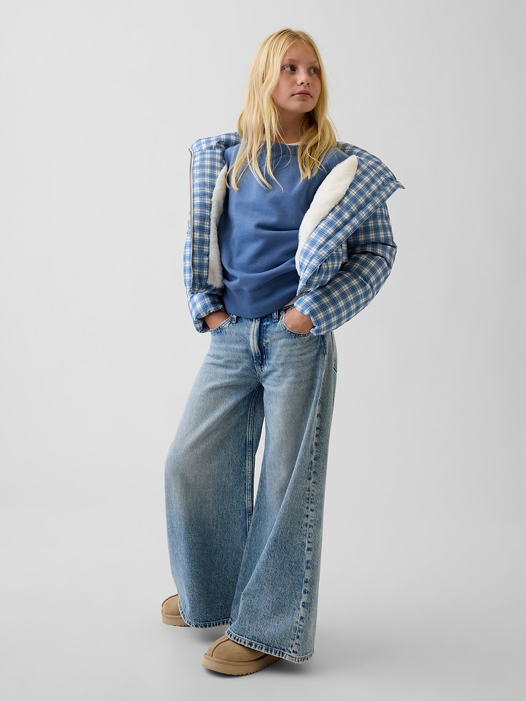 Image 4 of 5, Kids Recycled Mockneck Puffer Jacket