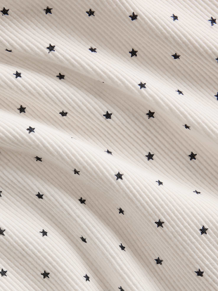 Image 5 de 5, T-shirt côtelé à décolleté en cœur à garniture en dentelle pour Enfant