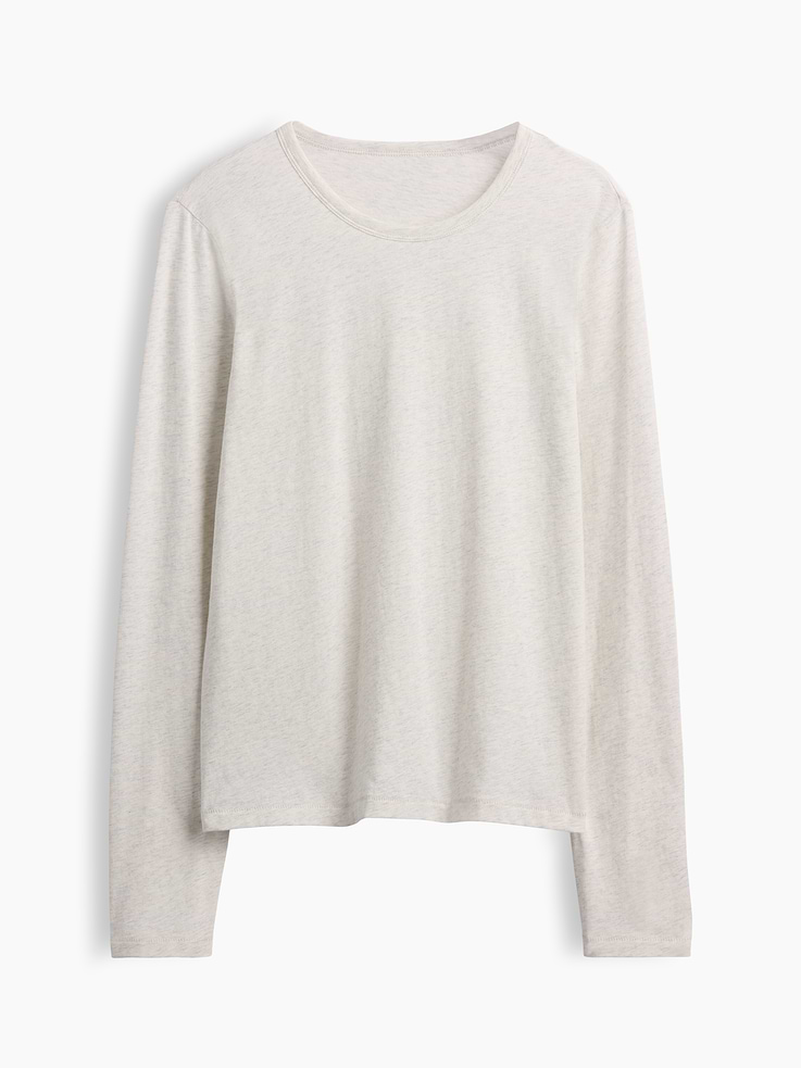 Image 1 of 2, Soft cotton jersey T-shirt., Crewneck., Long sleeves., Product #1185083