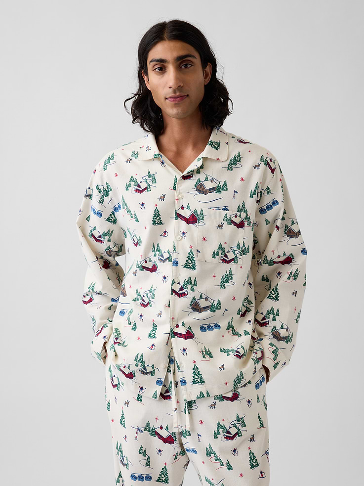 Image 3 of 6, Adult Softest Flannel PJ Shirt