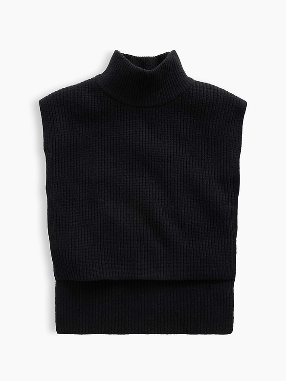 CashSoft Mockneck Sweater Bib