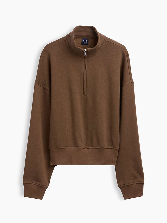 VintageSoft Oversized Half-Zip Wedge Pullover