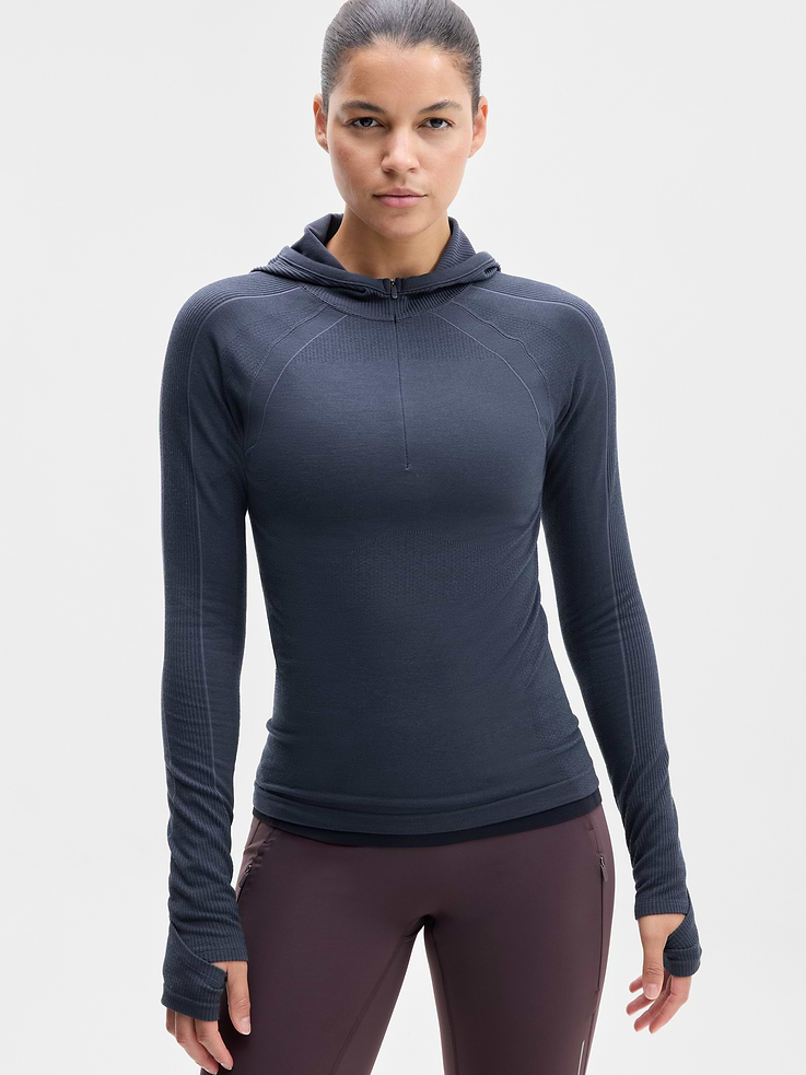 Image 1 of 5, FOR: Training in cold weather climates, FEEL: Seamless construction for maximum comfort and minimal chafing, FAVE: Thumbholes help keep sleeves in place, Product #1178767
