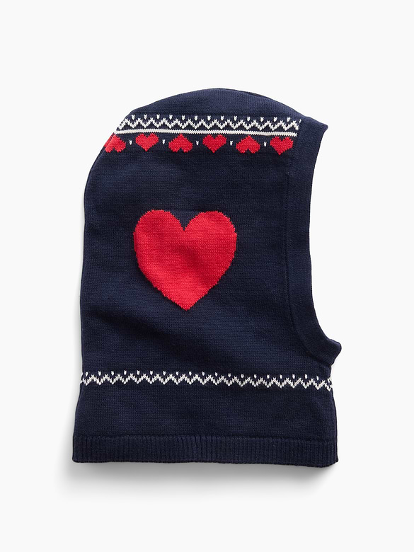 Baby & Toddler Heart Fair Isle Hood