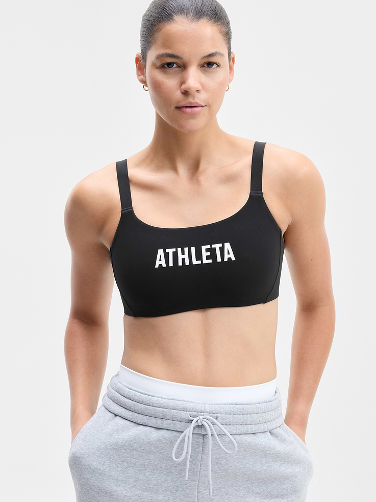 Image 1 of 4, BEST FOR STUDIO: yoga + barre + pilates, IMPACT: Light-impact workouts, best for A-C cups, FEEL: Powervita fabric is buttery soft with support that feels like a gentle hug, FAVE: Adjustable straps for an easy custom-fit, Built-in pockets with removable pads for optional coverage, Removable pads hold their shape from wash to wear, Lined with PowerMesh for breathable, sheer-proof coverage, Product #1188642