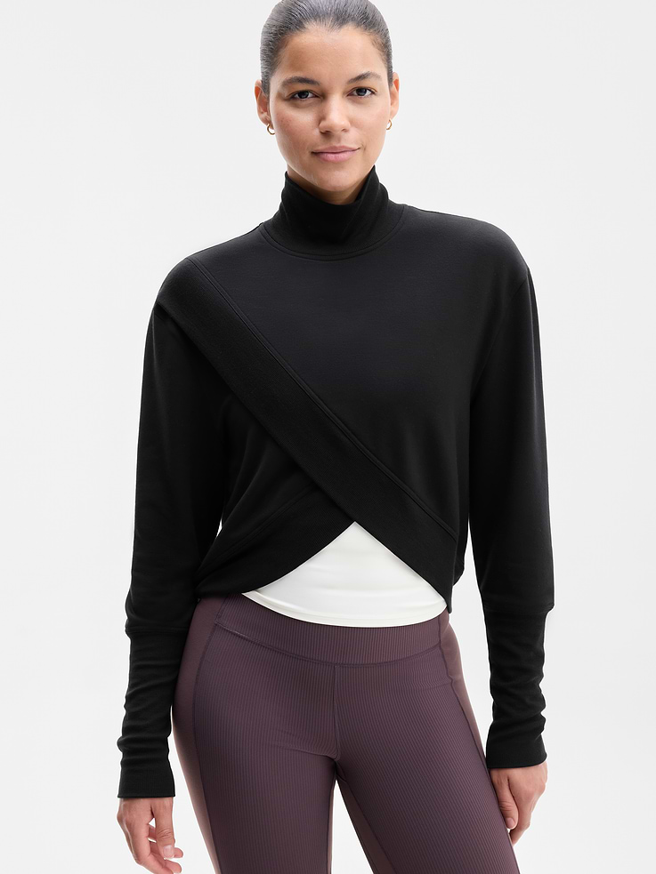 Image 1 of 6, FOR: Restoration and rejuvenation, FEEL: Super-soft Brushed Nirvana is extra cozy, FAVE: Rib cuffs and collar provide extra comfort, Product #1179338