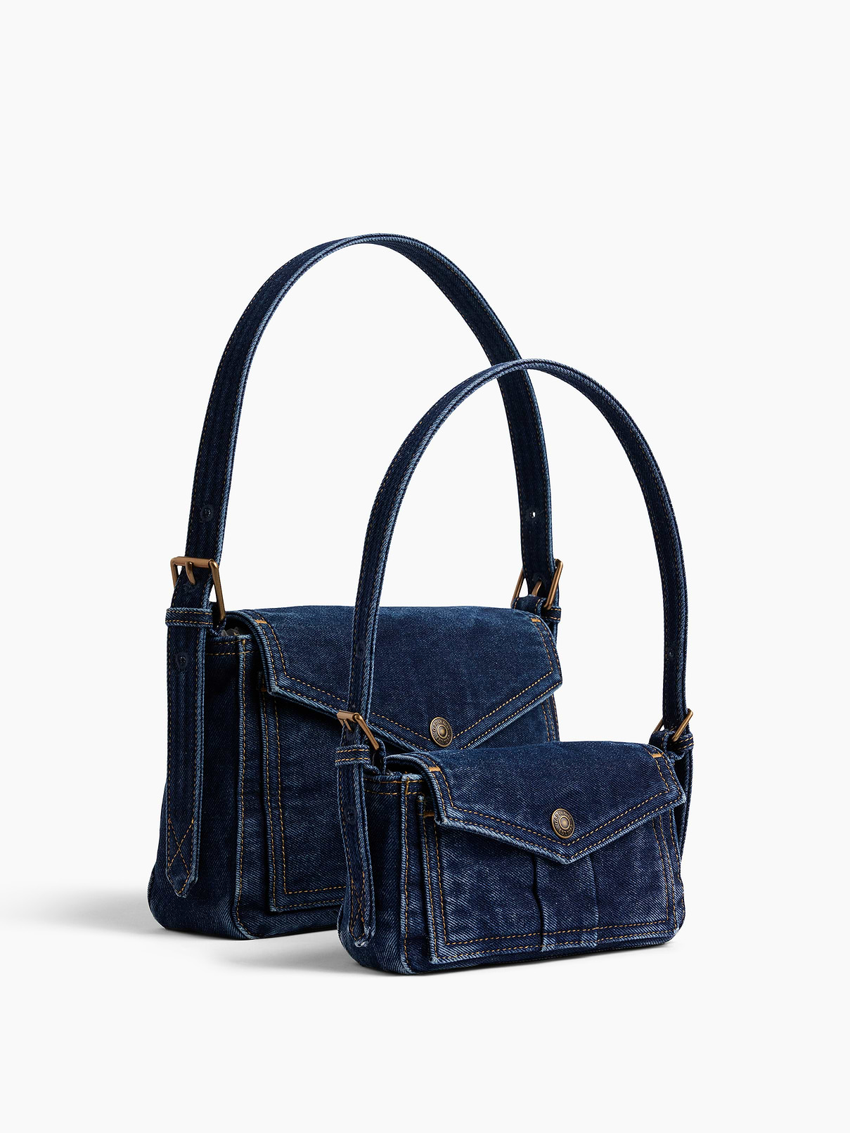 Image 8 of 8, Mini Denim Envelope Bag