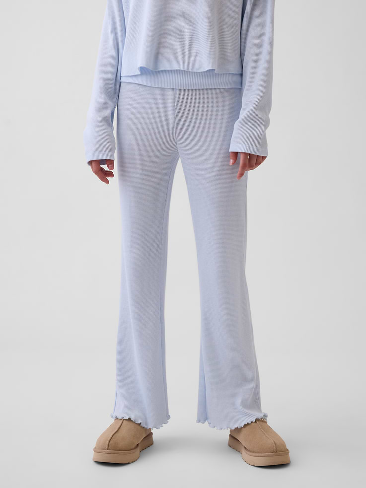 Image 3 de 5, Legging évasé gaufré à taille rabattable pour Enfant