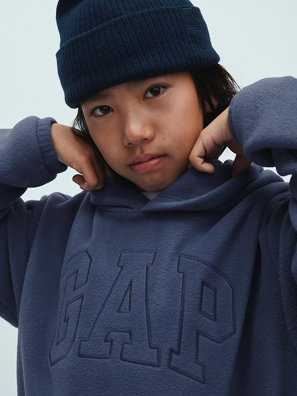 Kids Relaxed Microfleece Logo Hoodie