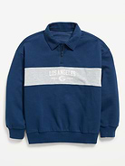 Image 2 of 3, Favorite Fleece Oversized Quarter-Zip Polo for Boys