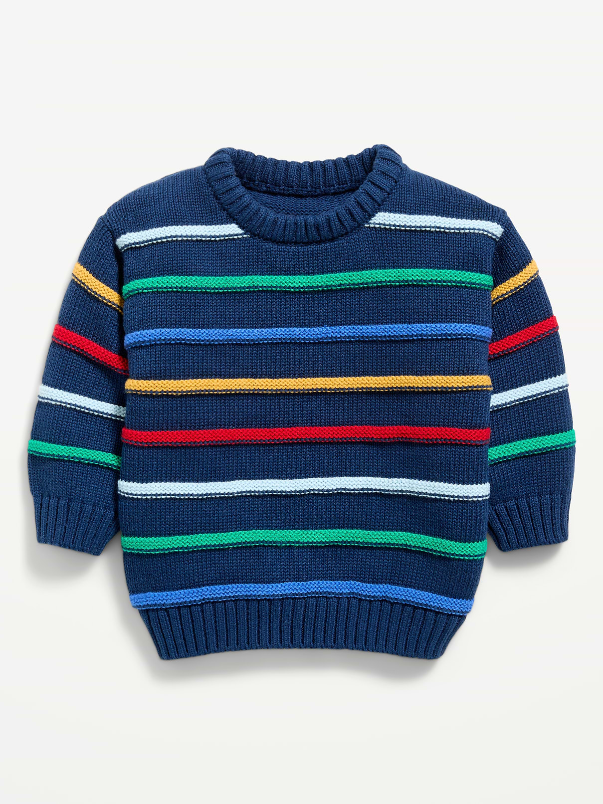 Image 1 of 1, crew neck, long sleeves, drop shoulders, all-over stripes, Product #1182769