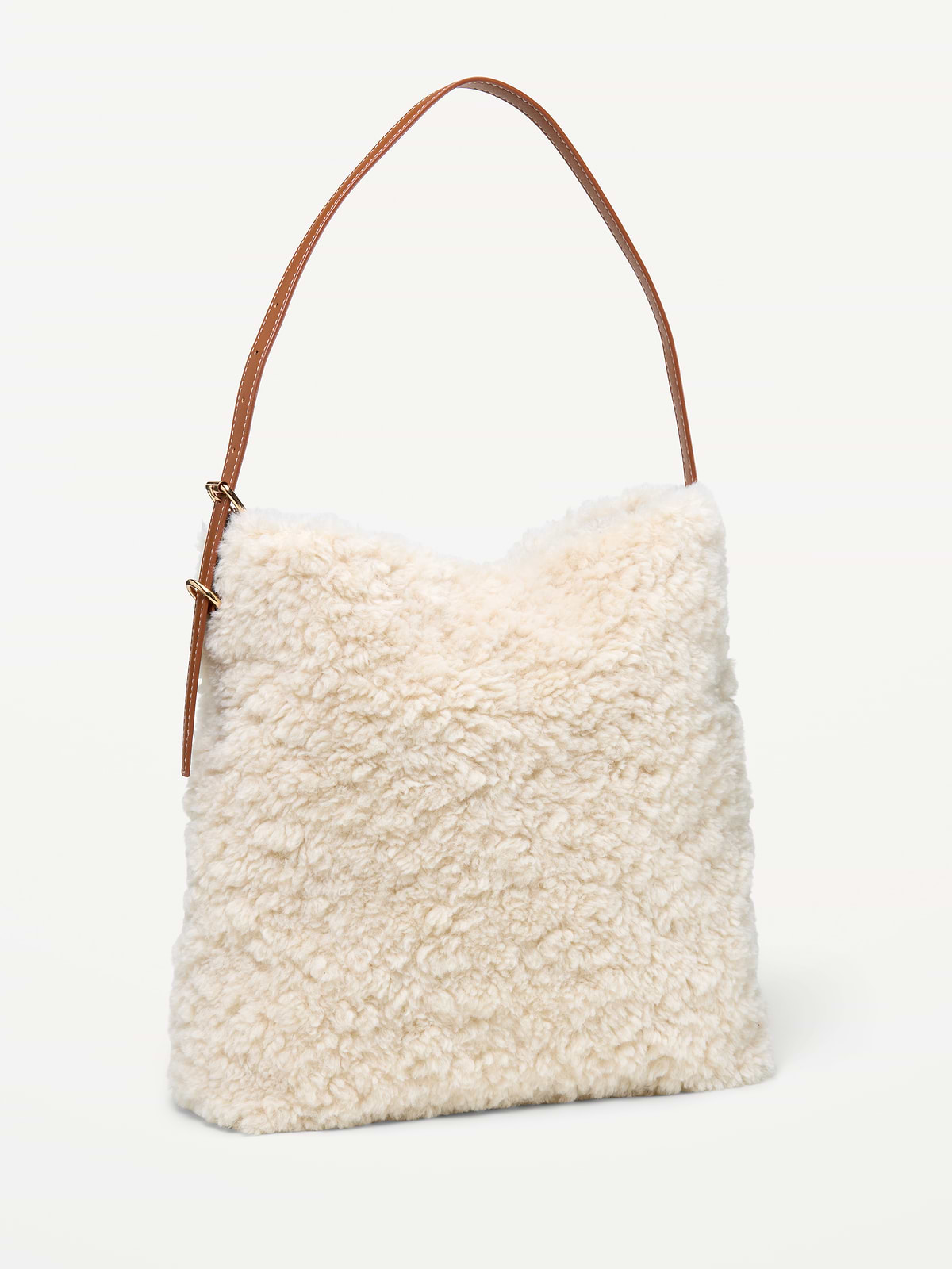Medium Shearling Bucket Bag