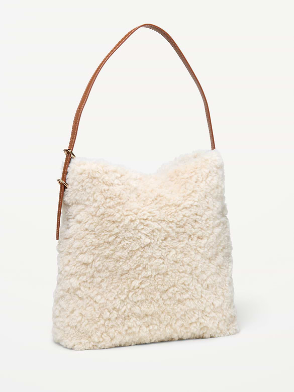 Medium Shearling Bucket Bag
