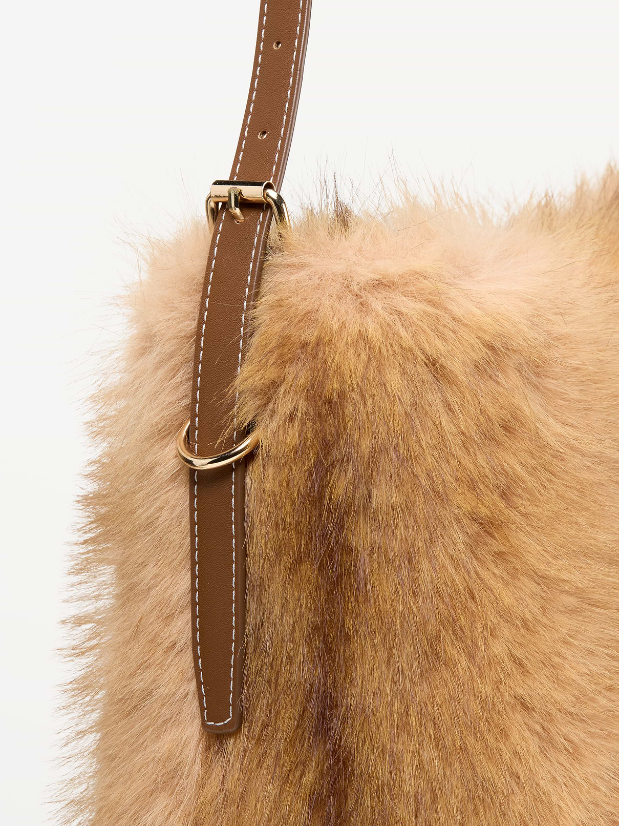 Image 4 of 4, Medium Faux-Fur Bucket Bag