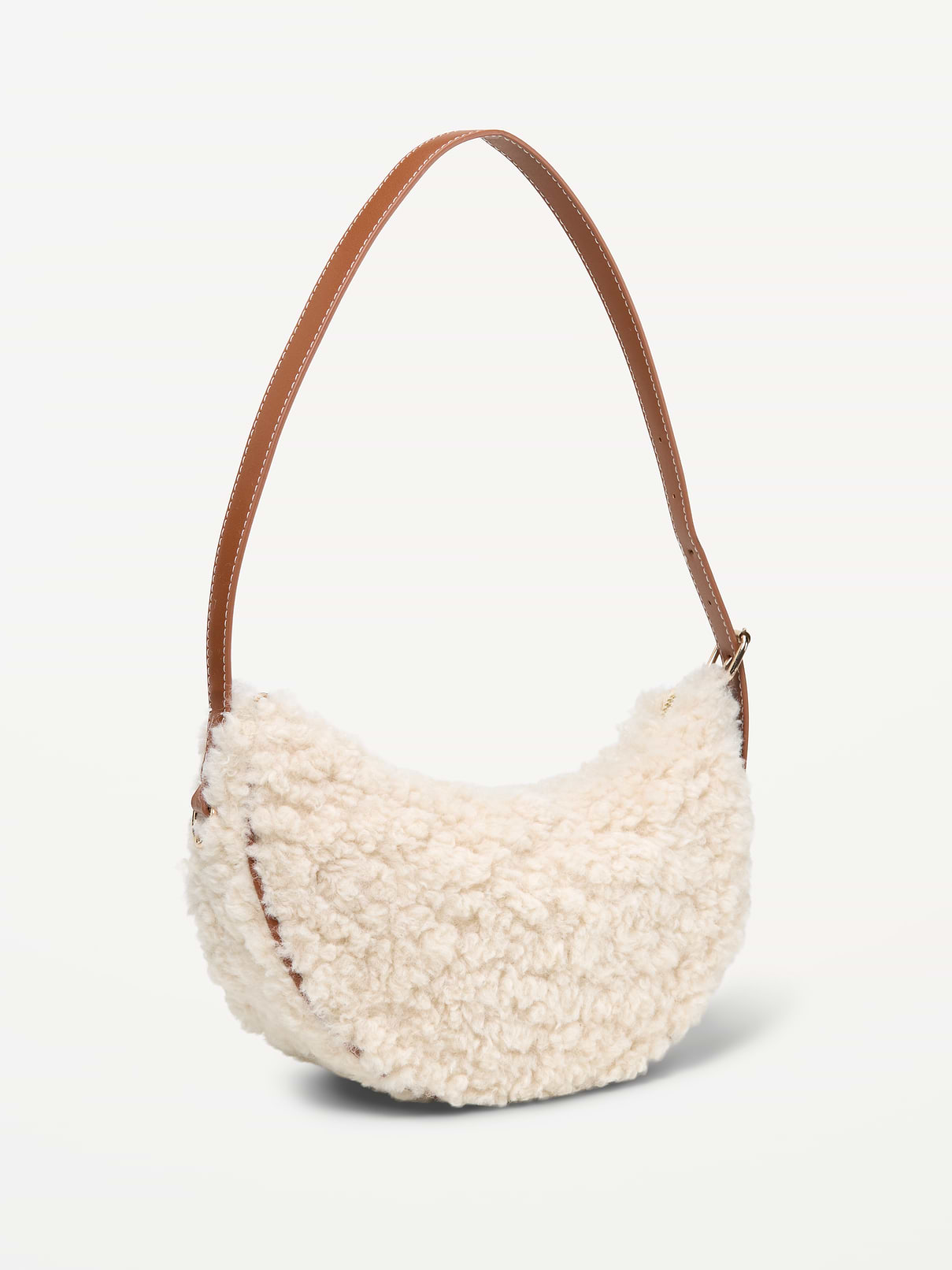 Image 2 of 4, Shearling Mini Crescent Bag