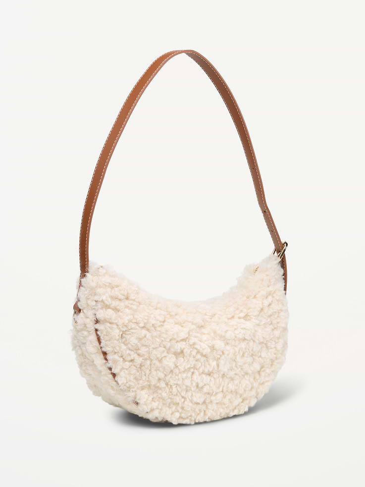 Image 2 of 4, Shearling Mini Crescent Bag