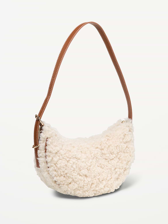 Shearling Mini Crescent Bag