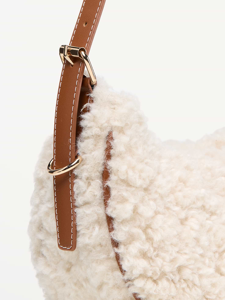 Image 4 of 4, Shearling Mini Crescent Bag