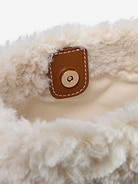 Image 3 of 4, Small Preppy Shearling Bucket Bag