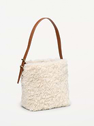 Image 2 of 4, Small Preppy Shearling Bucket Bag