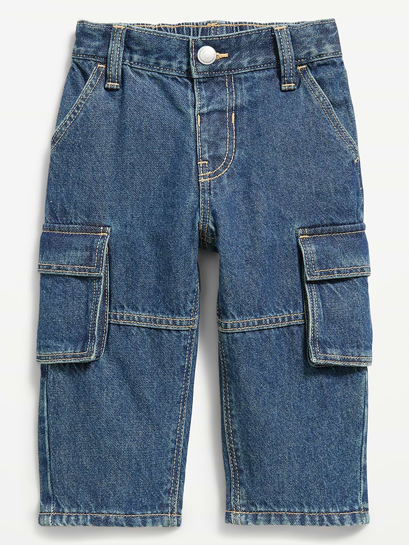Super Baggy Barrel-Leg Cargo Jeans for Toddler Boys