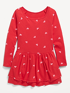 Image 2 of 2, Fitted Long-Sleeve Ruffled Dress for Girls