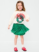 Image 1 of 5, crew neck, long sleeves, drop shoulders, licensed graphic, coordinating skirt, elasticized waistband, mesh tulle tutu skirt, © 2026 SANRIO CO. LTD. Used Under License, Product #1184110