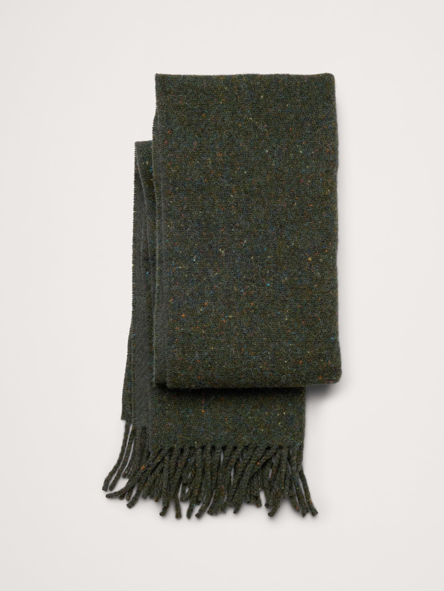 Image 1 of 3, This Donegal-style blended wool scarf has the characteristic flecks of color that give this fabric its luxuriously textured, heathered look., Product #1180001