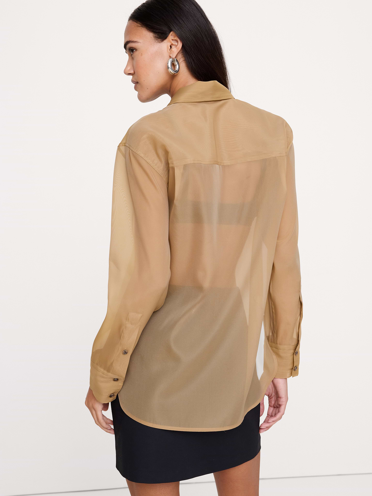 Image 3 of 8, Organza Tunic Shirt