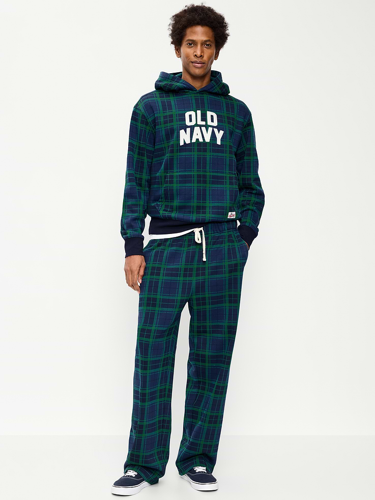 Image 1 of 5, elastic-drawstring waistband, on-seam hip pockets, back right patch pocket, rib-knit cuffs, logo graphic at left leg, pull-on style, Product #1186693