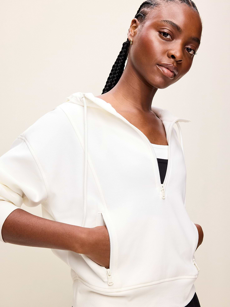 Image 5 of 8, Dynamic Fleece Half-Zip Hoodie Sweatshirt