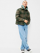 Image 3 de 3, Veste-chemise courte isotherme en flanelle