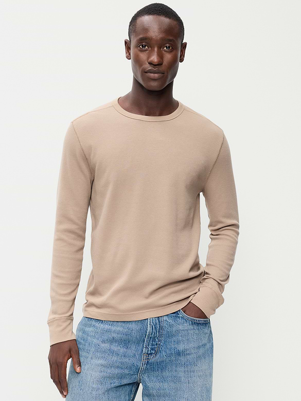 Crew-Neck Waffle T-Shirt
