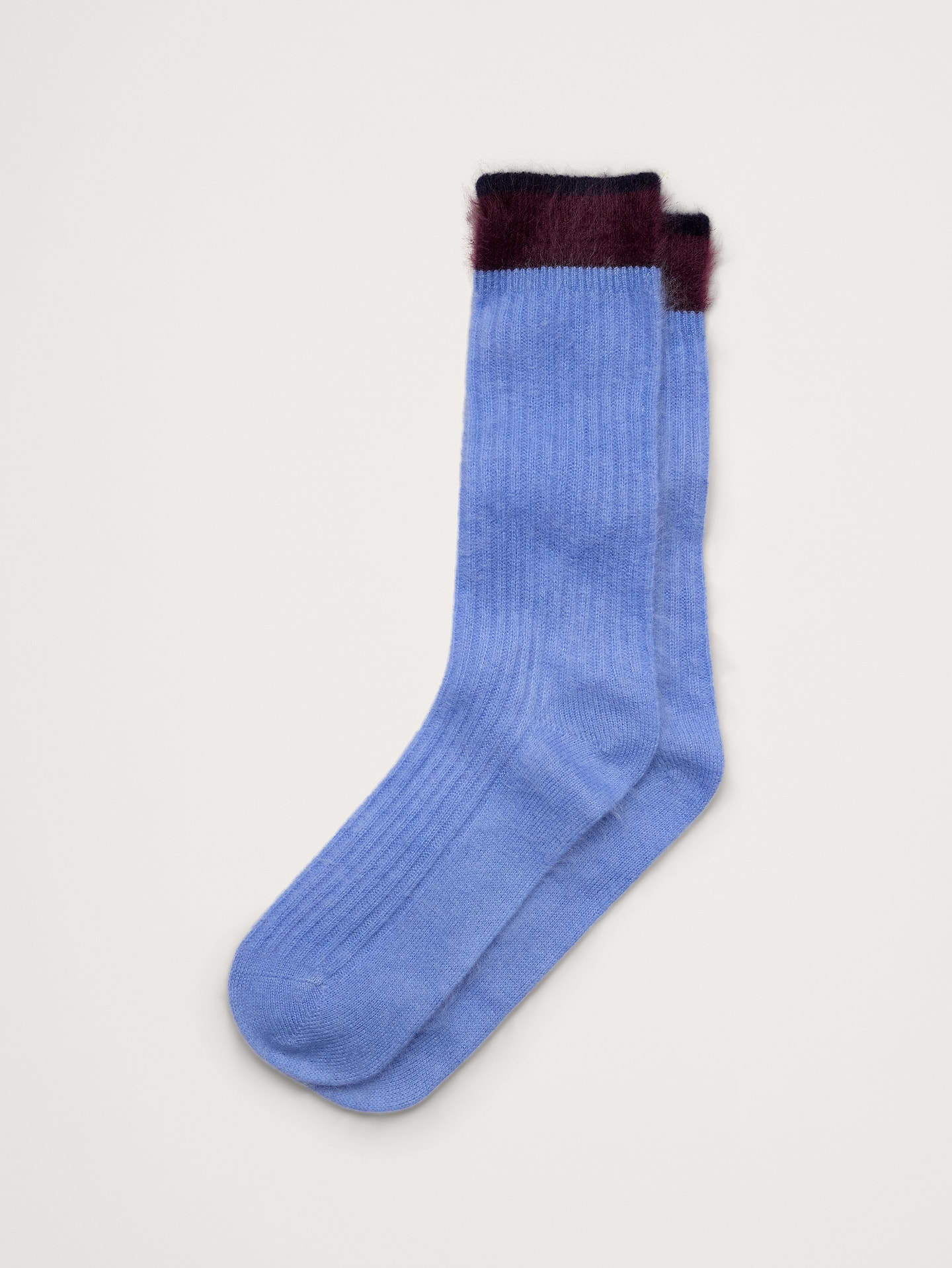 Image 1 of 3, A classic crew sock, made from 100% cashmere with a brushed finish that only adds to its cozy appeal., Introducing our exclusive collaboration with ZANKOV. Future heirlooms that bring together our heritage details and the knitwear designer's vibrant textures., Product #1187969