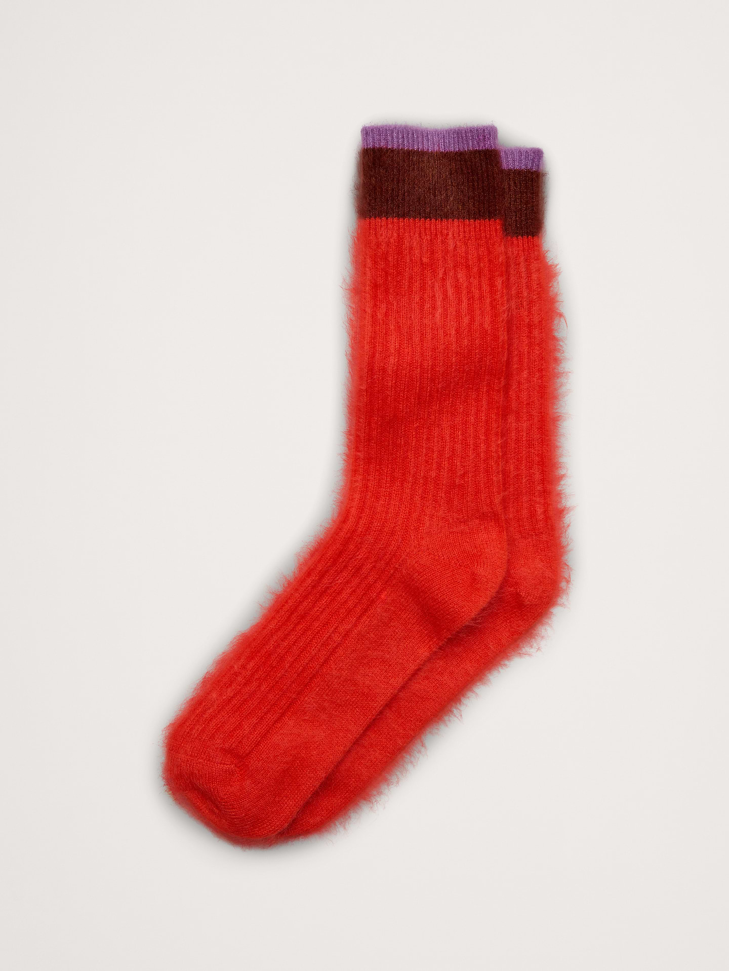 Image 1 of 3, A classic crew sock, made from 100% cashmere with a brushed finish that only adds to its cozy appeal., Introducing our exclusive collaboration with ZANKOV. Future heirlooms that bring together our heritage details and the knitwear designer's vibrant textures., Product #1187969