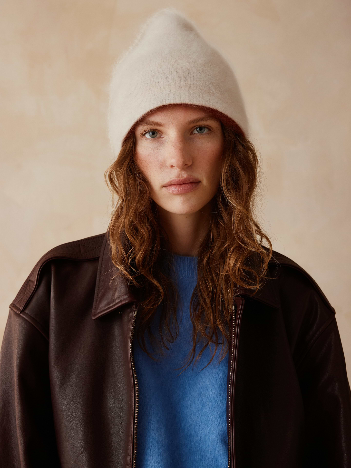 Image 1 of 8, Pick a side. This beanie is crafted from 100% cashmere with a brushed finish that only adds to its cozy appeal. Reversible ., Introducing our exclusive collaboration with ZANKOV. Future heirlooms that bring together our heritage details and the knitwear designer's vibrant textures., Product #1187976