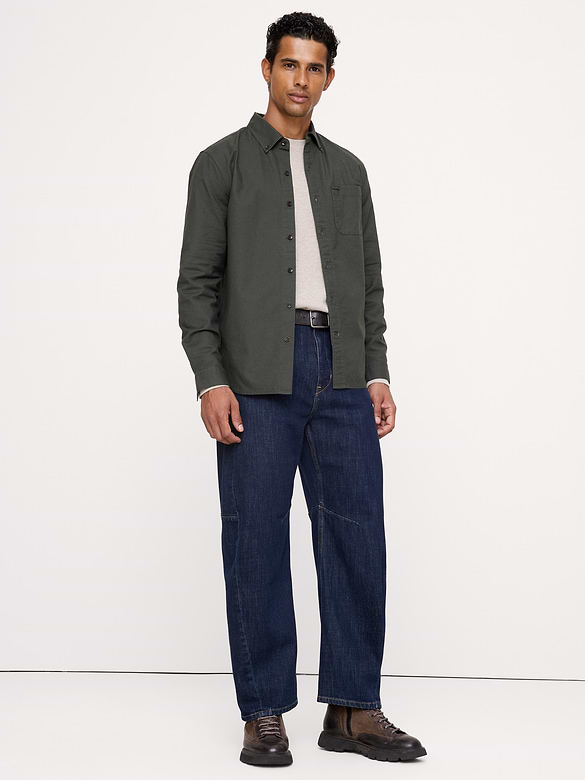 Standard-Fit Cotton Oxford Shirt