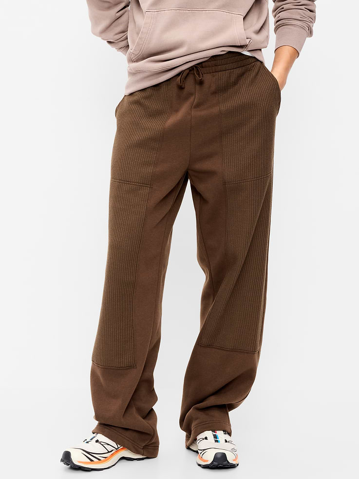 Image 2 de 6, Pantalon utilitaire coupe généreuse en tricot gaufré
