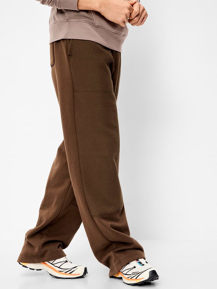 Image 5 de 6, Pantalon utilitaire coupe généreuse en tricot gaufré