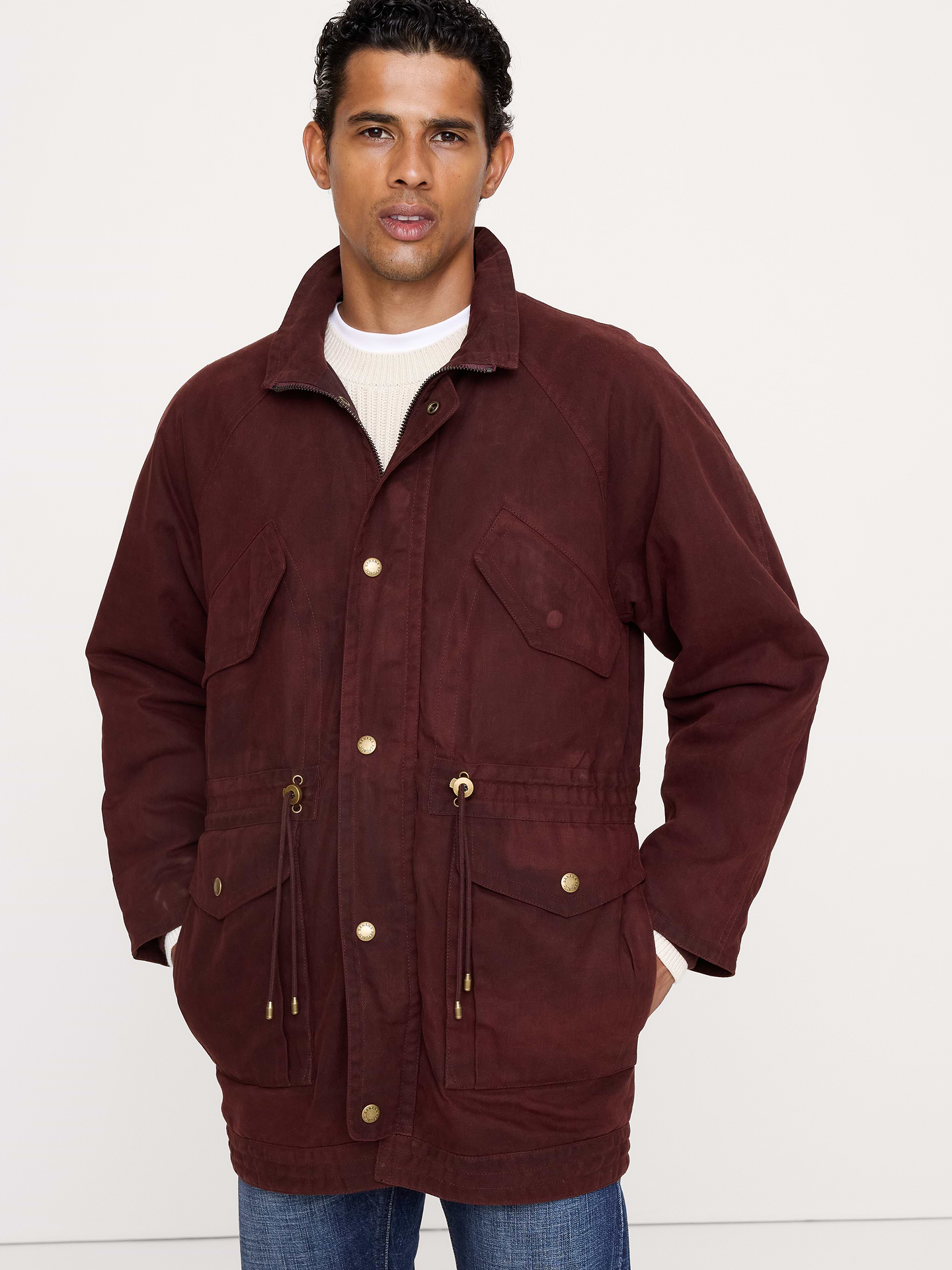 Image 4 de 8, Parka en toile de coton ciré Retour aux archives
