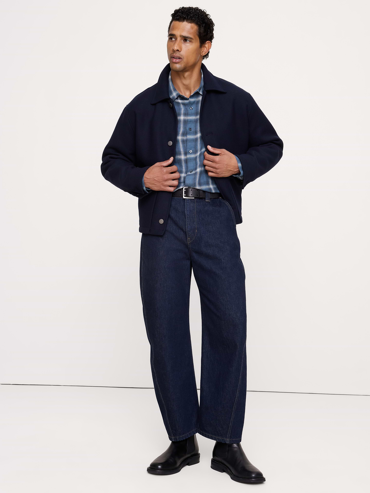 Image 4 of 7, Standard-Fit Plaid Linen-Cotton Shirt