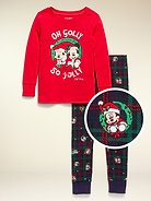 Image 1 of 3, rib-knit crew neck, long sleeves, matching pajama pants, elasticized waistband, rib-knit cuffs, licensed graphic, ©Disney, Product #910452