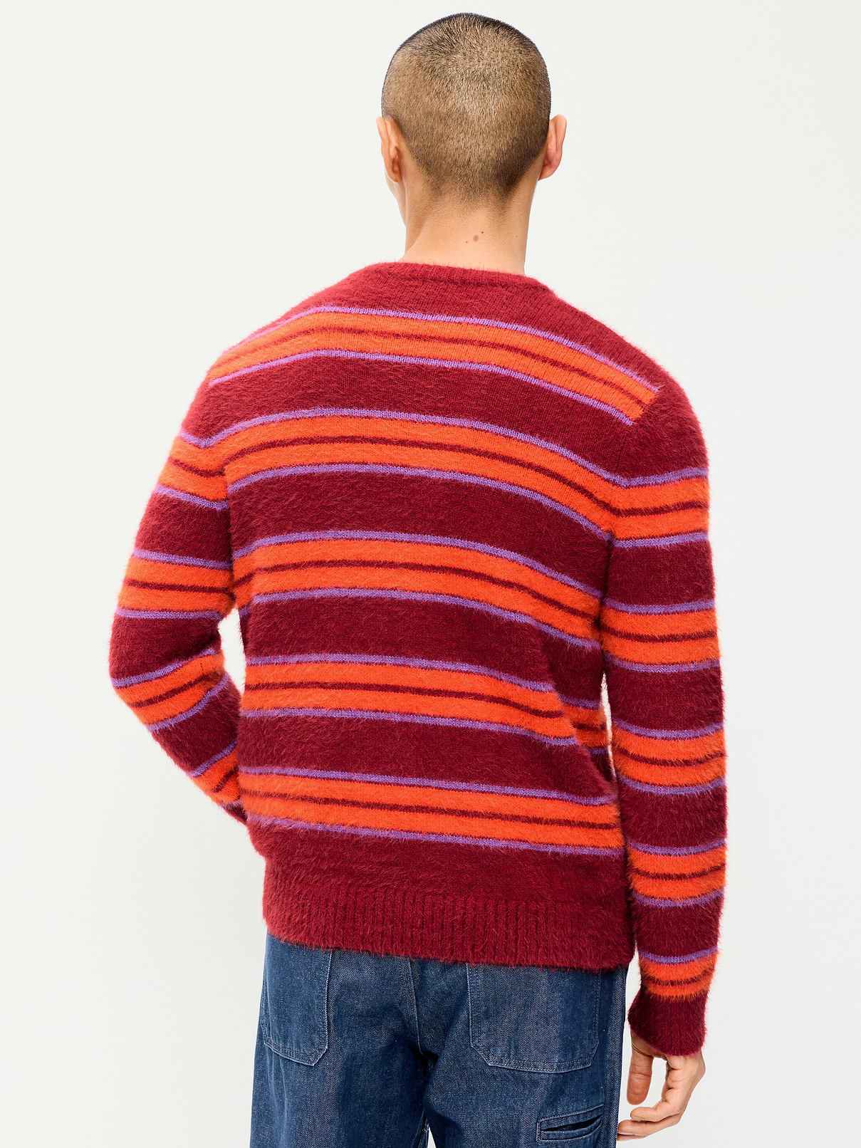 Image 2 of 3, Striped Crew-Neck Sweater
