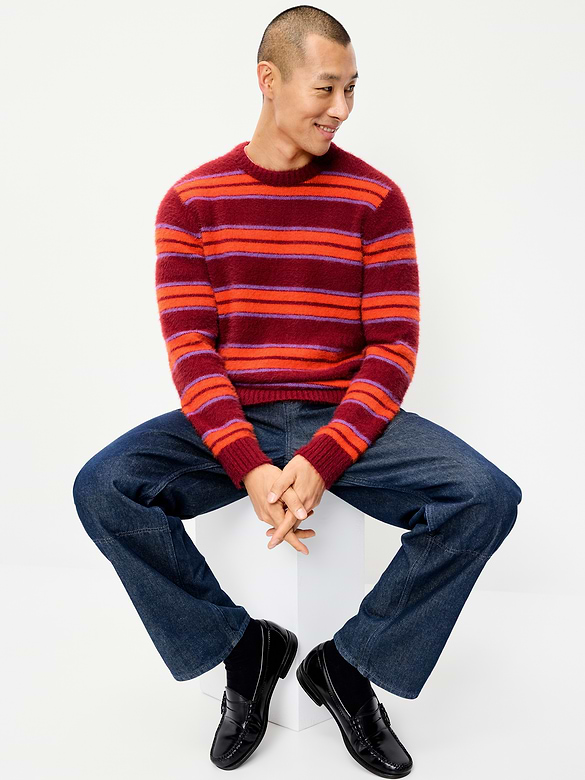 Striped Crew-Neck Sweater