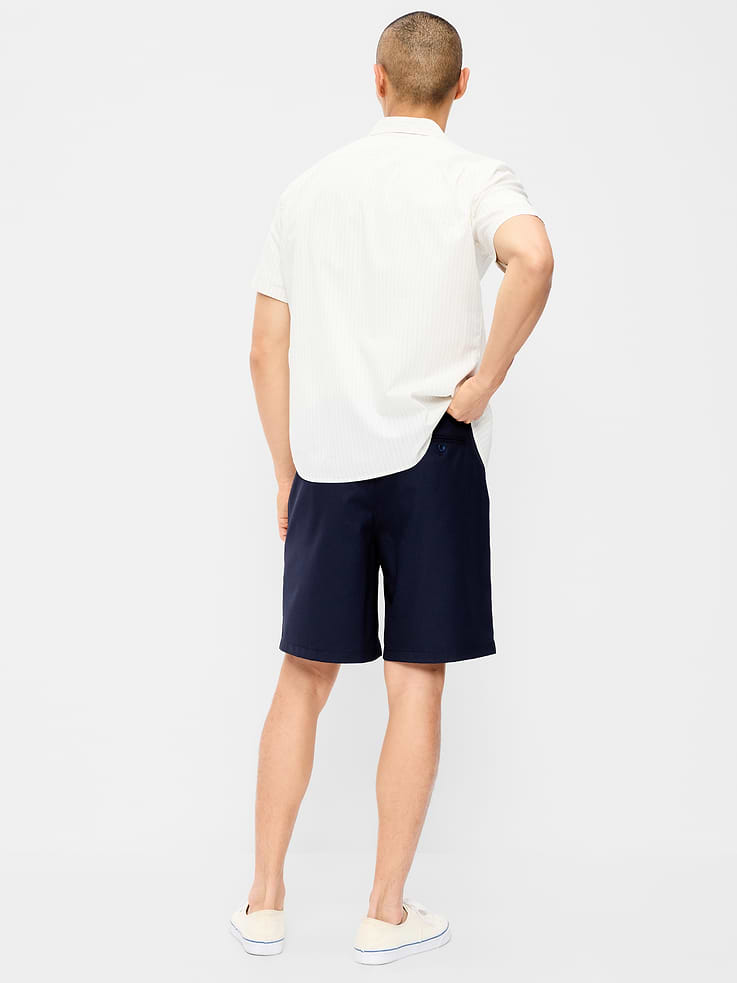 Image 3 of 5, Baggy Creased Twill Dress Shorts -- 8-inch inseam