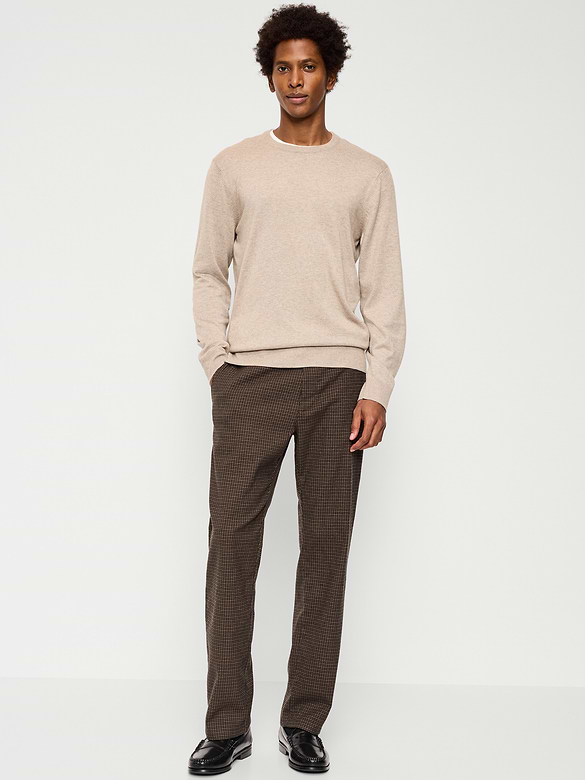 90s Straight-Fit Textured Twill Pants