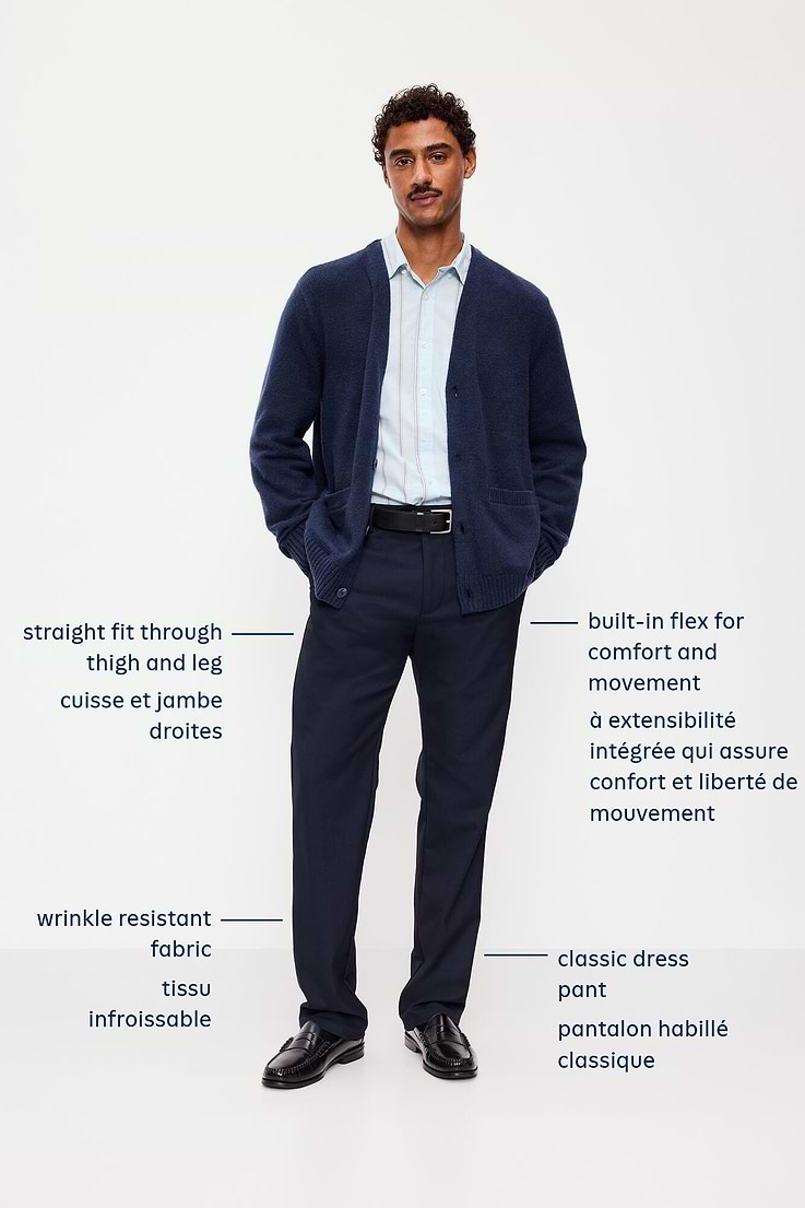 Image 5 of 5, 90s Straight-Fit Twill Dress Pants