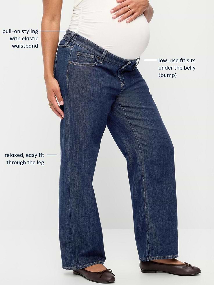Image 5 of 6, Maternity Low-Rise OG Loose Jeans